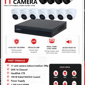 Paket CCTV Dahua 11 Camera 2MP Audio Series