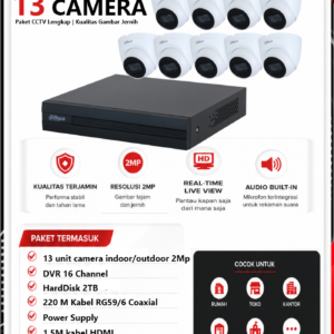 Paket CCTV Dahua 13 Camera 2MP Audio Series