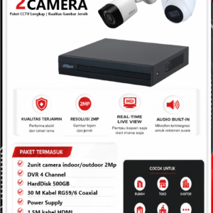 Paket CCTV Dahua 2 Camera 2MP Audio Series